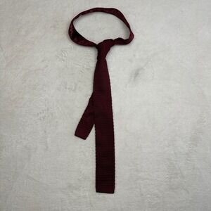 Giovanni‎ Rossi Knit Tie Burgundy Microfiber Kids Necktie